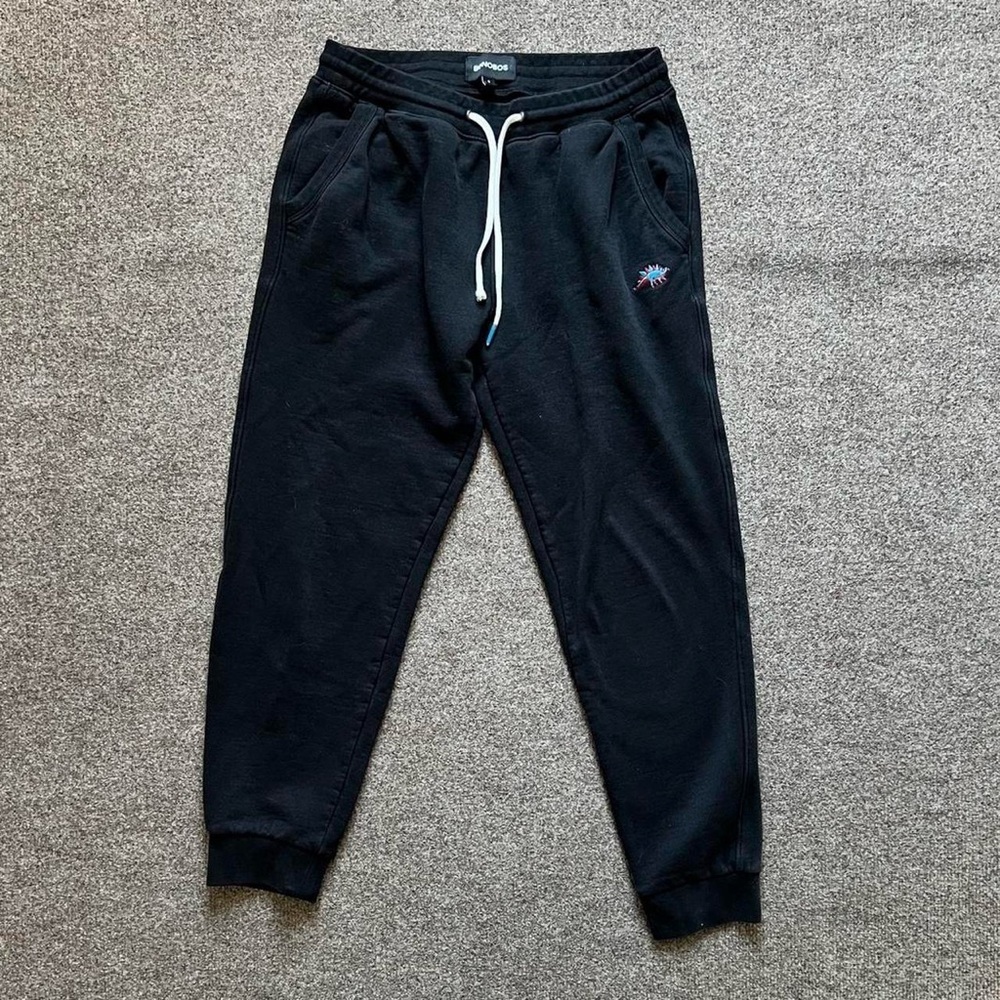Bonobos Black Sweatpants with White Drawstring